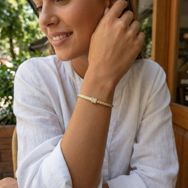 Cube Crystal Crown Bracelet