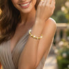 Solid Gold Studded Beads Bracelet
