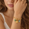 Emerald Stone Star Bracelet