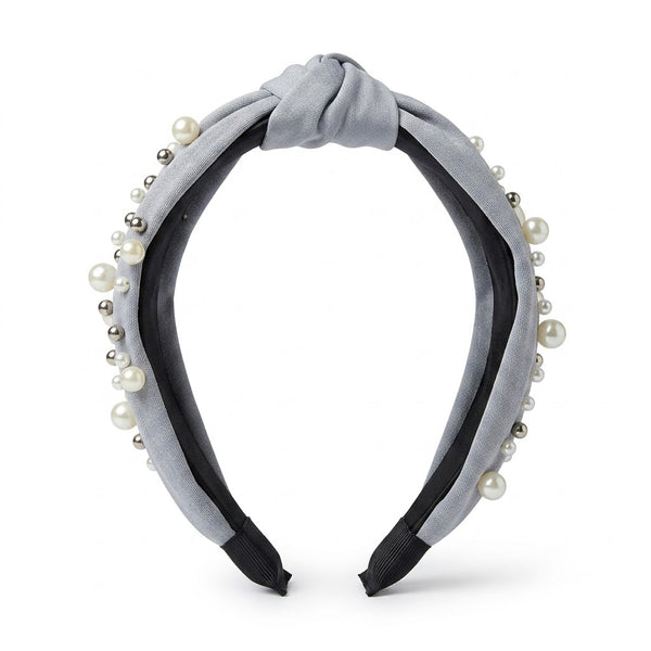 Pearl Studded Knotted Headband – Pearl jewellery for women by Fix My Hairs
