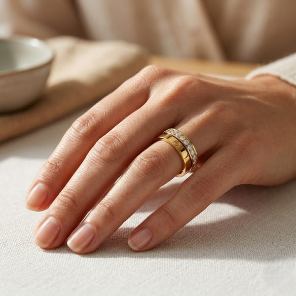 Lux Stud Stack Ring