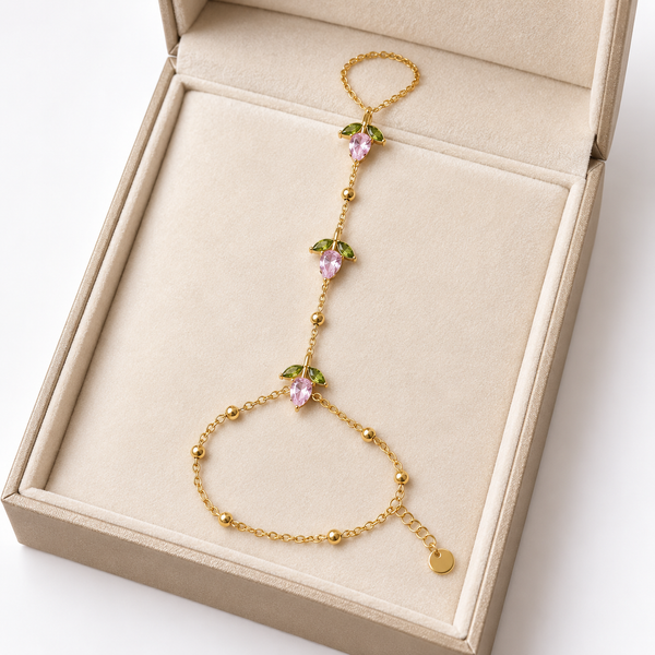 Pink Tulip Hand Chain