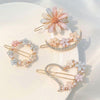 Bella Floral Hairclips hair clip worn on model – styled for women