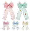 Mini Flower Organza Tail Hair Clip hair bow for women by Fix My Hairs