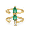 Turquoise Band Drop Crystal Ring