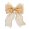 Pastel Organza Beads Border Bow Clip