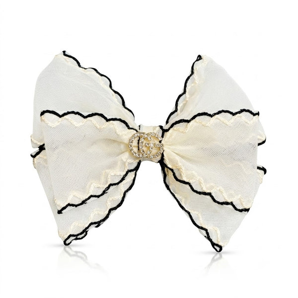 Contrast Lace Hair Bow