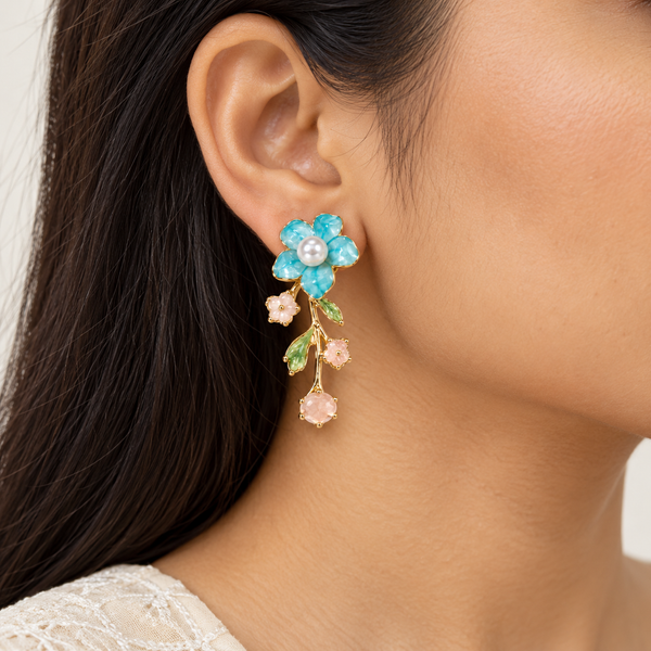 Fairy Blue Bloom Earring