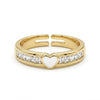 White Heart Slimline Ring
