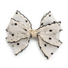 Polka Dot Lace Bow Clip