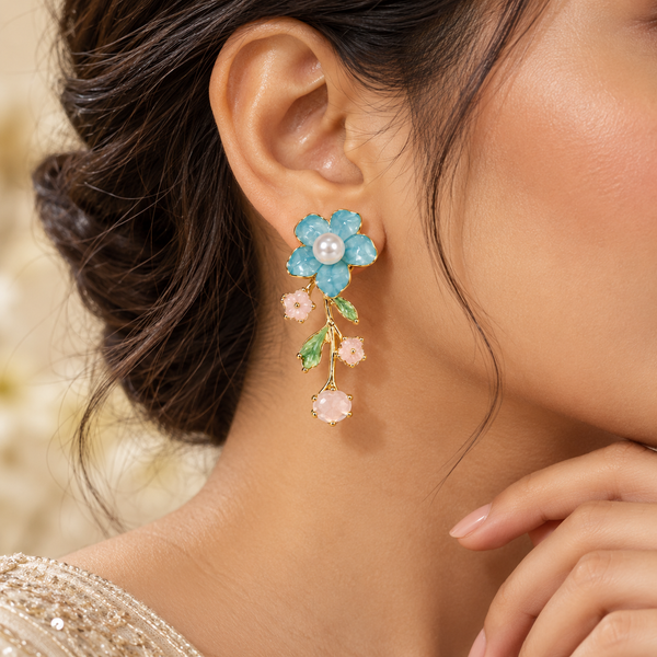 Fairy Blue Bloom Earring
