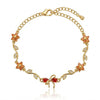 Red Crystal Bloom Bracelet
