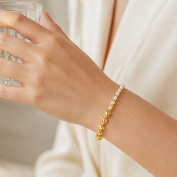 Pearl Heart Bracelet