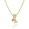 Letter Charm Solitaire Necklace- A