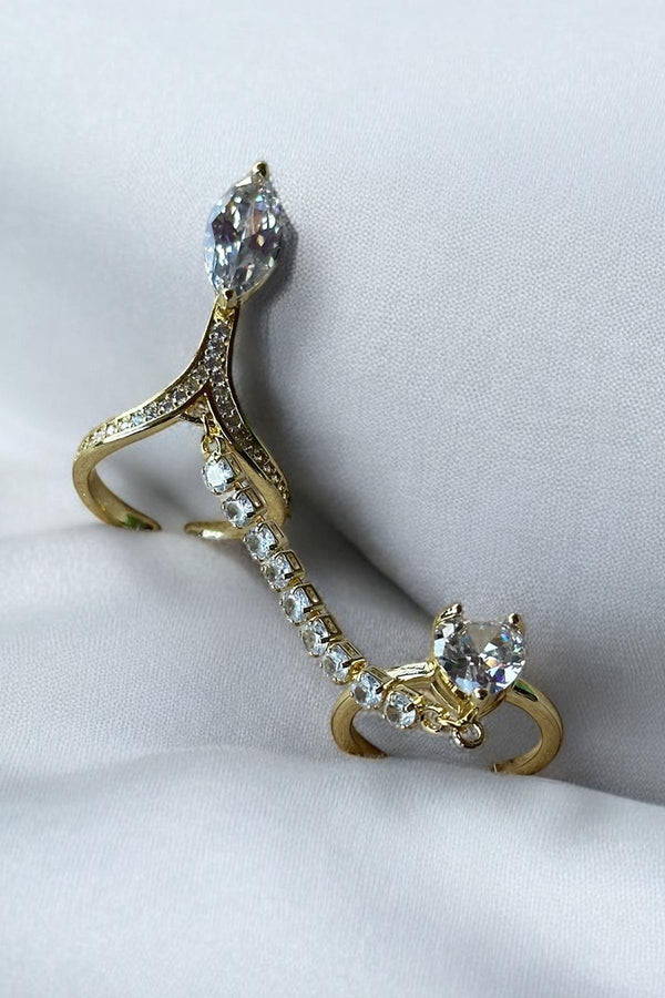 Dual Embellished Twin Ring