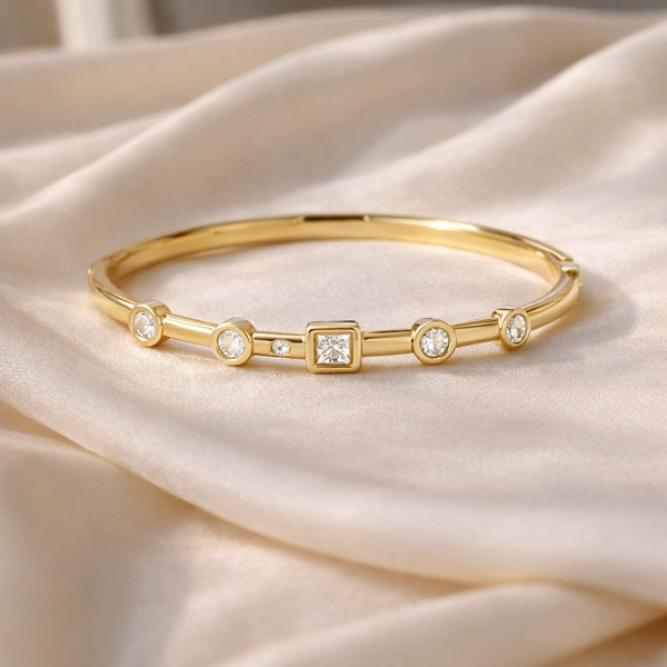 Minimal Bezel Stone Bracelet