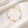 Crystal stud star shell Bracelet