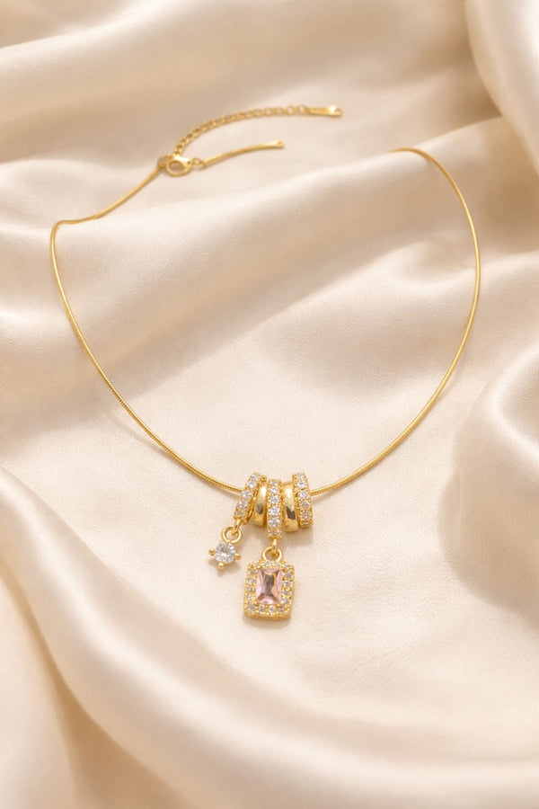 Pink Charm Star Necklace