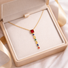 Long Glass Tassel Necklace