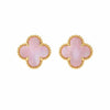 Marble Pink Clover Earring