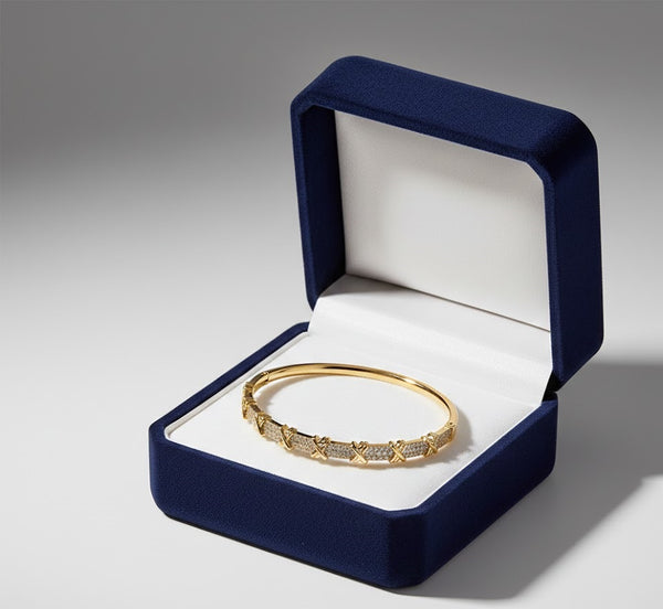 Full Crystal Cross Bangle