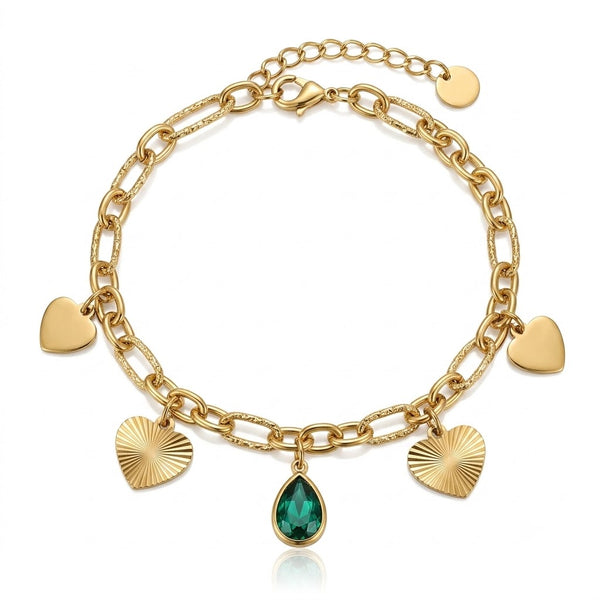 Blue Teardrop Hearts Bracelets