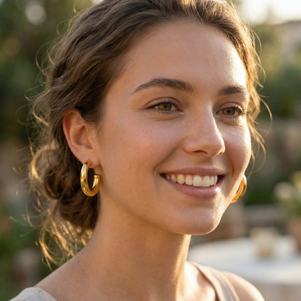 Plain Everyday Hoop Earrings