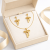 Bow Necklace Earring Set