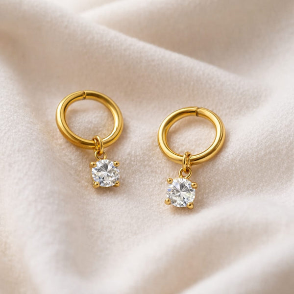 Solitaire Dangle Earrings