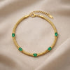 Redangle emerald wiper chain Bracelet