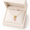 Pink Flower Charm Necklace