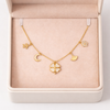 Clover Plane Charms Necklace