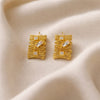 Woody Crystal Stud Earrings