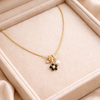 Black Crystal Bloom Necklace