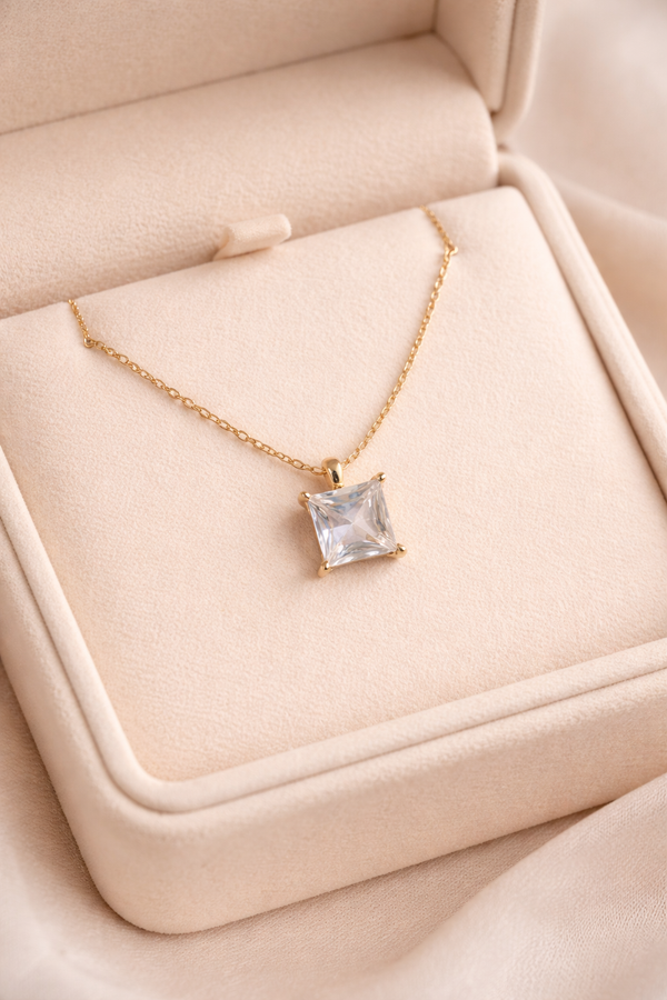 Cube Crystal Necklace