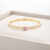 Pink Rectangle Crown Bracelet