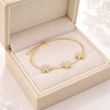 Crystal flower chain bracelet