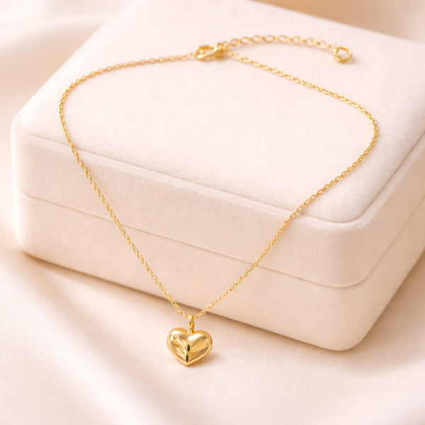 Solid Gold Dainty HeartNecklace