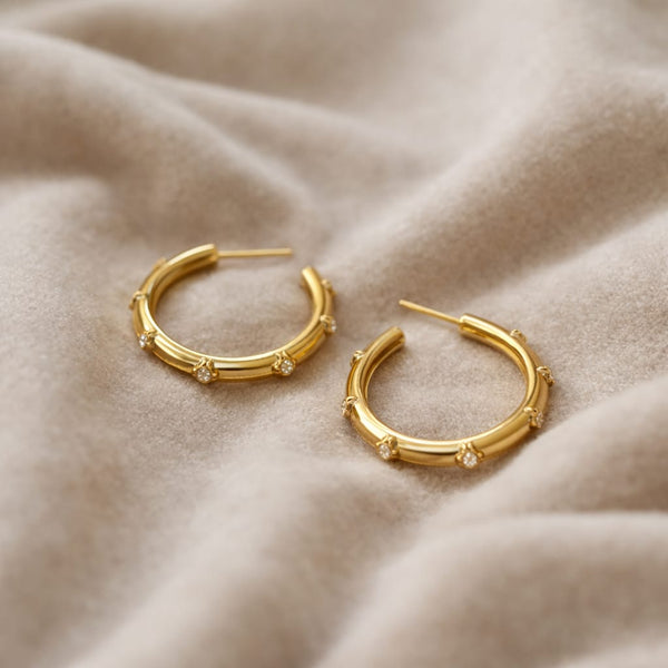 Star Engraved Earrings