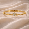 Crystal flower beaded bracelet
