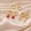 Strawberry flower earring set