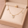 Teardrop Crystal Gold Beaded Necklace