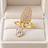 Pan Studded Statement Ring