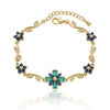 Sapphire Crystal Flower Bracelet