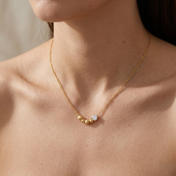 Bead Diamond Necklace