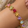 Pastel Heart Crystal Bracelet