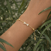 Rhinestone stud bow Bracelet