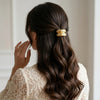 Wide Double Arch Metal Ponytail Hair Tie | Gold – Gold gold plated for women by Fix My Hairs