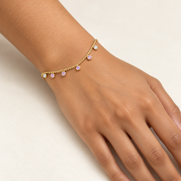 Pink Chimes Chain Bracelet