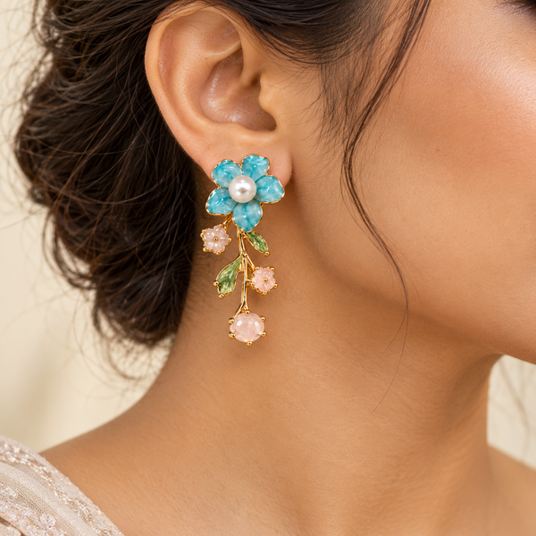 Fairy Blue Bloom Earring